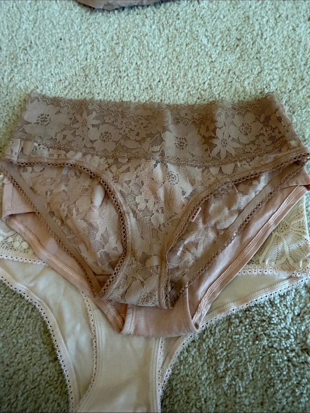 Victoria's Secret Lace Bikini Panties - Light Pink & Blush